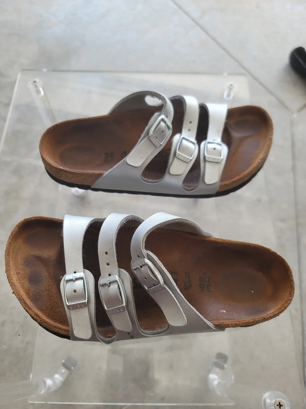 Birkenstock Women's Triple-Strap Sandals - Silver